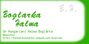 boglarka halma business card