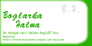 boglarka halma business card